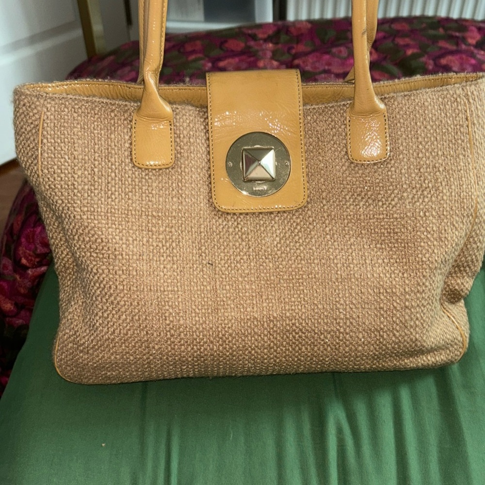 Vintage Kate Spade tweed hand bag